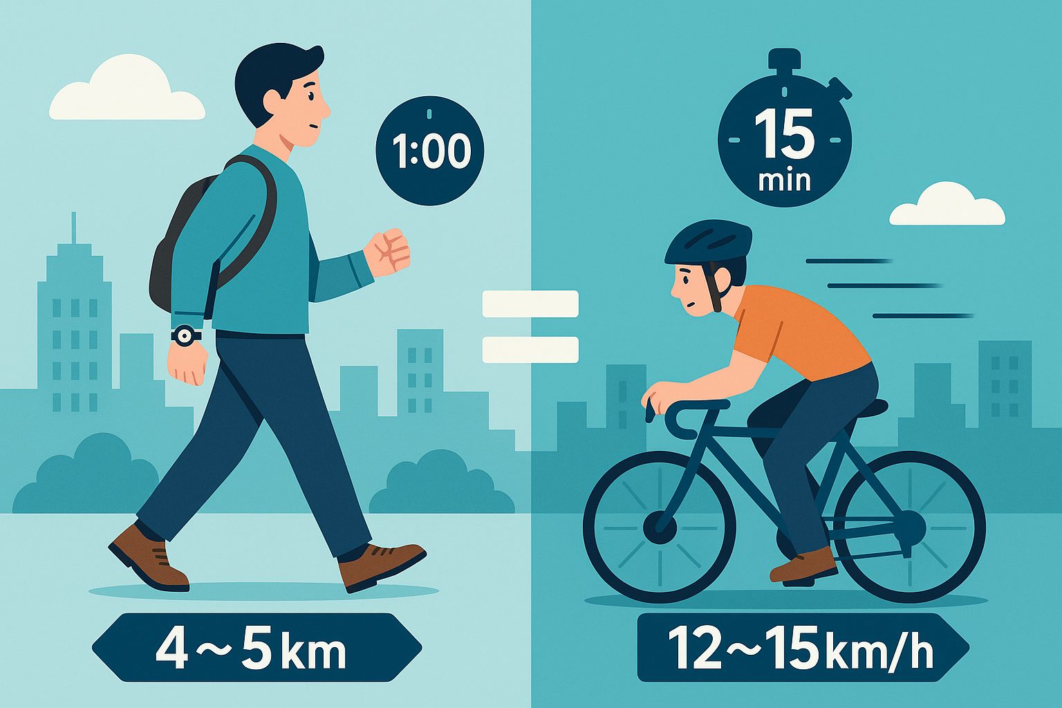 徒歩1時間=自転車で15分!?知られざるスピードの秘密