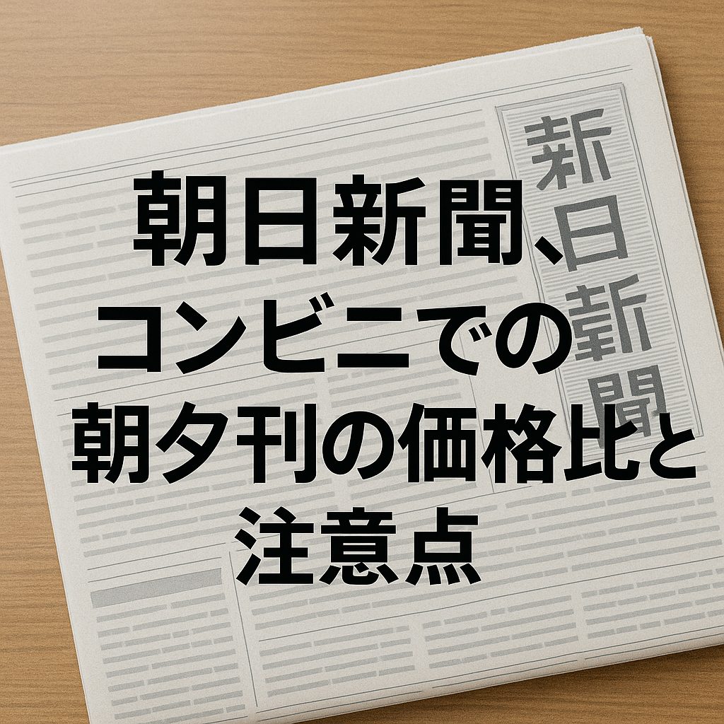 朝日新聞、コンビニでの朝夕刊の価格比較と注意点