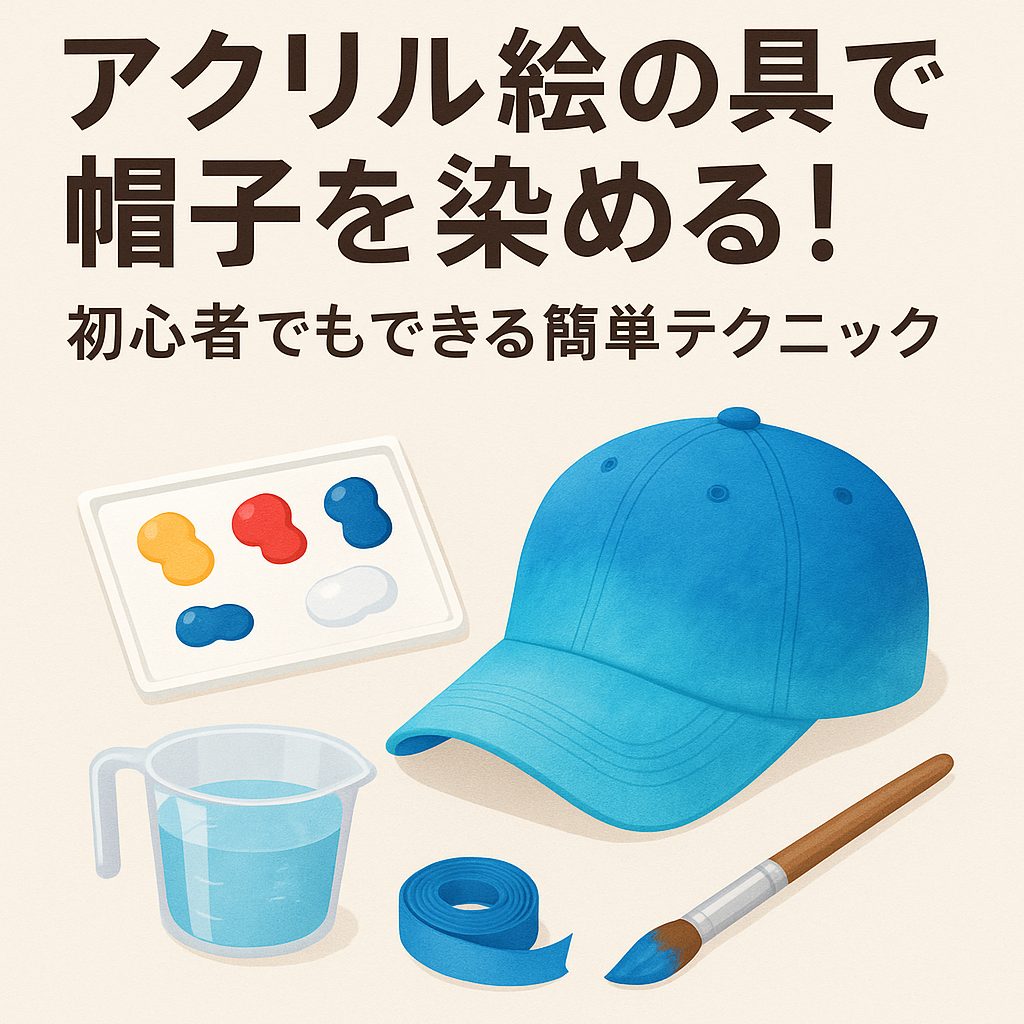 アクリル絵の具で帽子を染める！初心者でもできる簡単テクニック