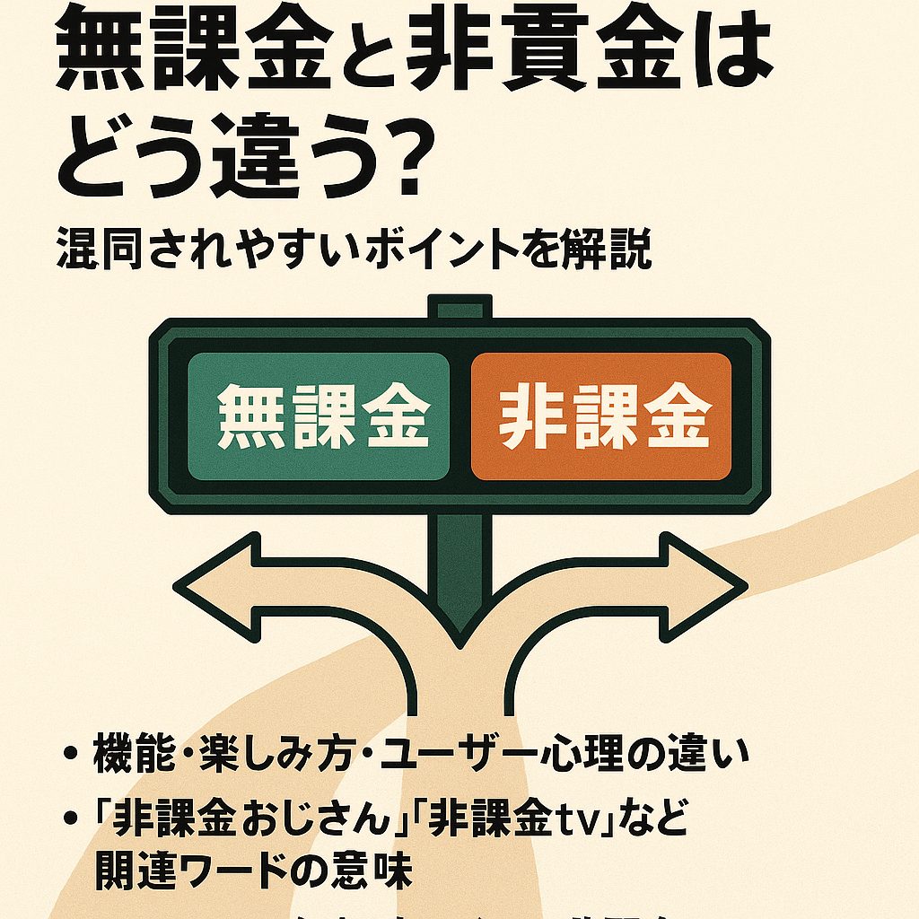無課金と非課金はどうちがう?