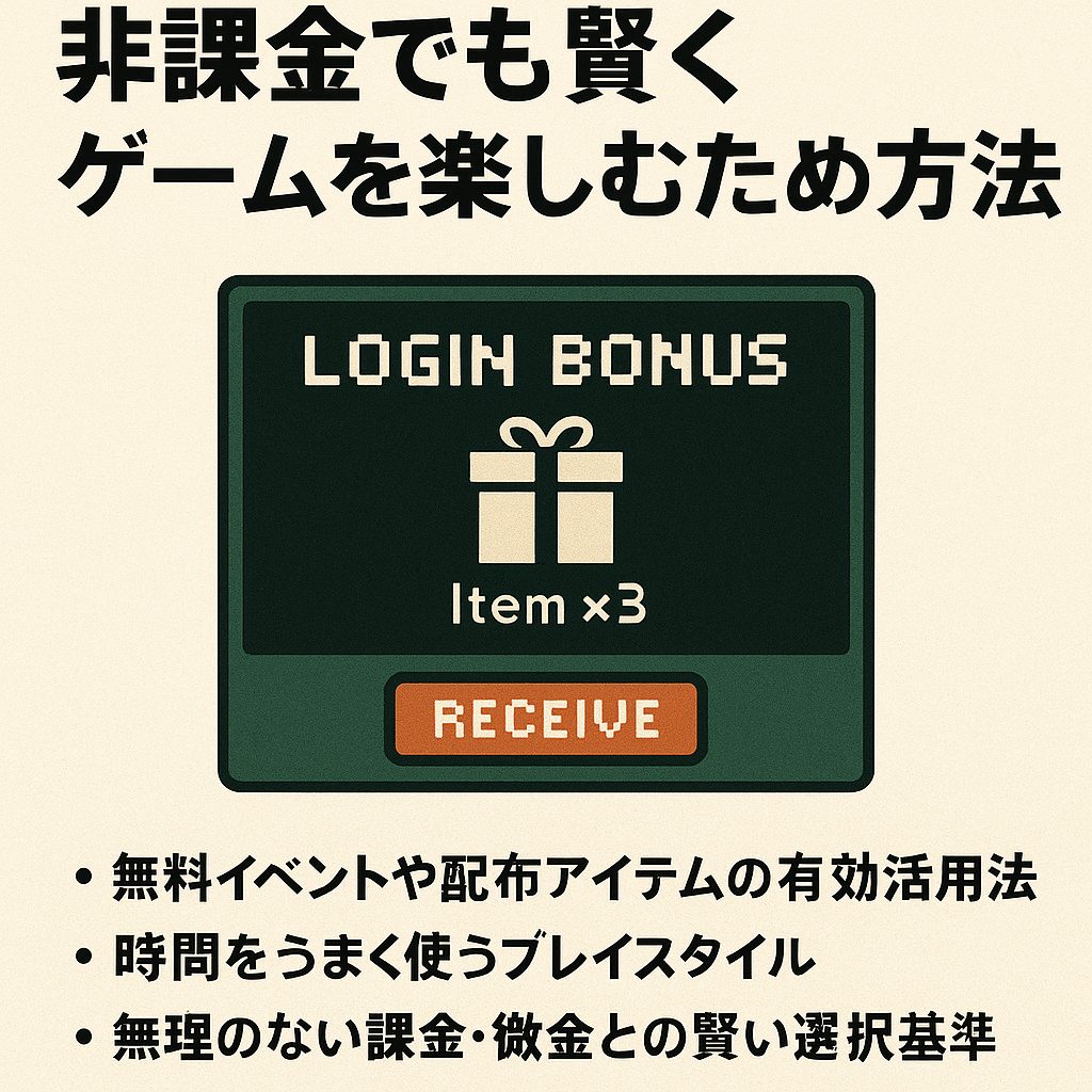 非課金でもゲームを楽しむための方法