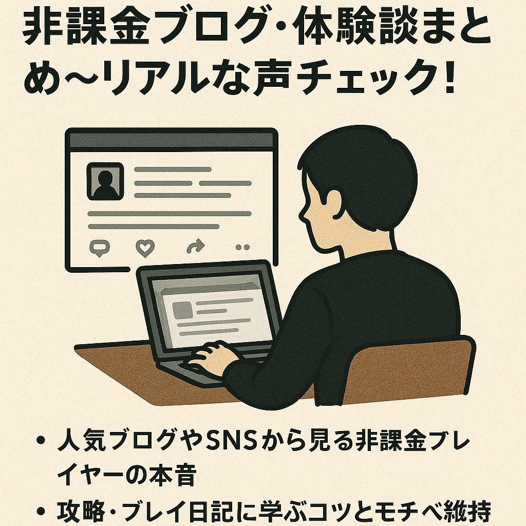 非課金ブログ・体験談まとめ~リアルな声をチェック!