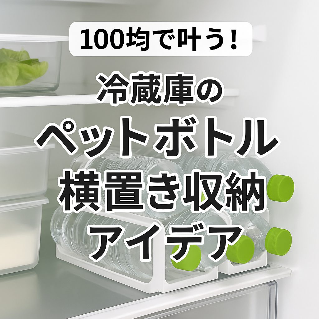 冷蔵庫のペットボトル横置き収納アイデア